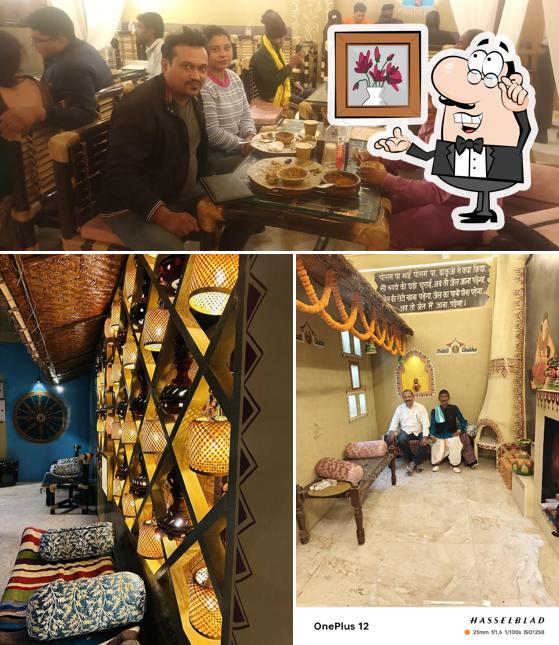 The interior of Baati Chokha Restaurant Gorakhpur