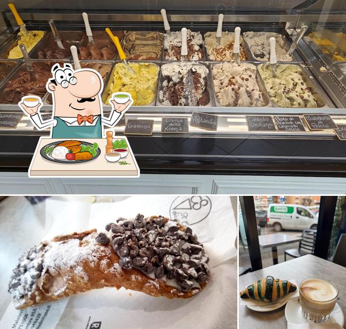 Tra le diverse cose da Gelateria Il Cannolo Siciliano di Orlandi Francesca si possono trovare la cibo e esterno