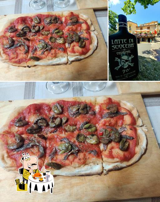 La cibo e esterno del ristorante