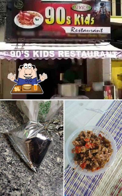 Food at 90s Kids Restaurant