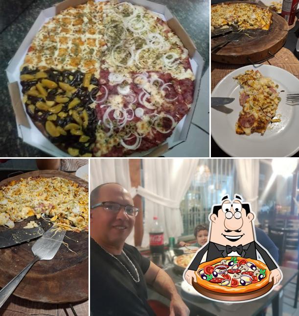 Escolha diferentes variedades de pizza