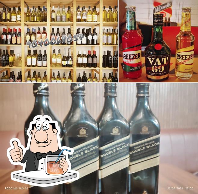 The restaurant's drink and food