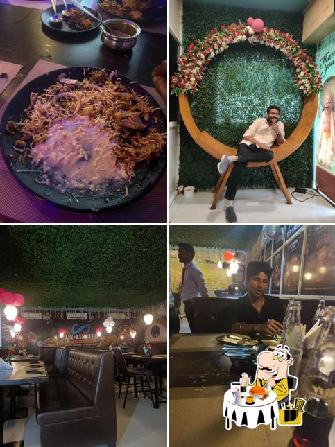 Among various things one can find food and interior at UNLIMITED MULTICUISINE RESTAURANT JRG