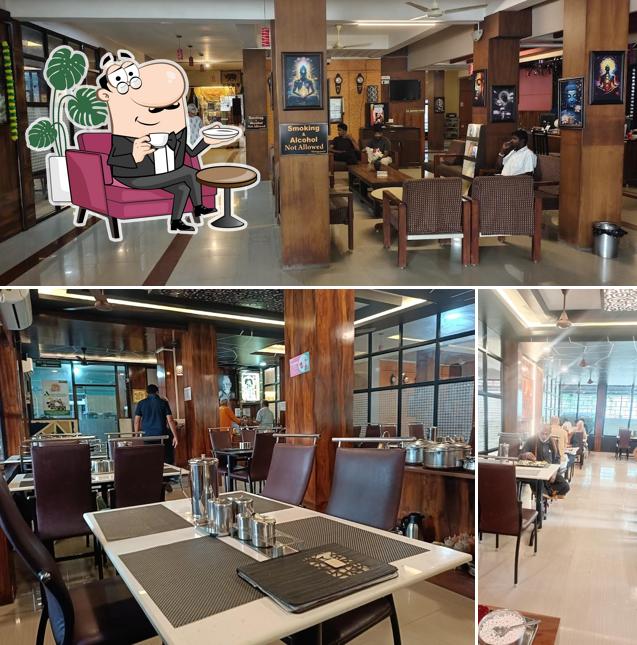 The interior of AMRUTHAM ANDHRA RESTAURANT