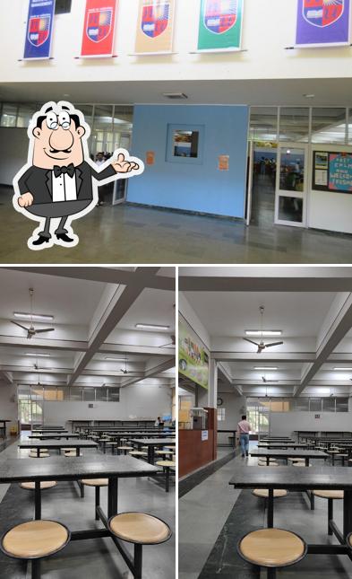 The interior of K Block Canteen, Nirma University