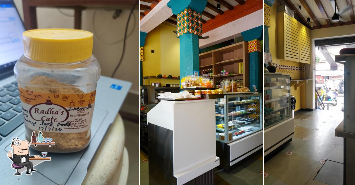 The interior of Radha’s cafe