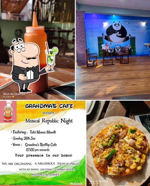 Enjoy a drink at Grandma's cafe