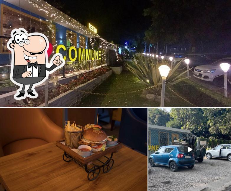 This is the picture showing exterior and interior at Cafe Commune