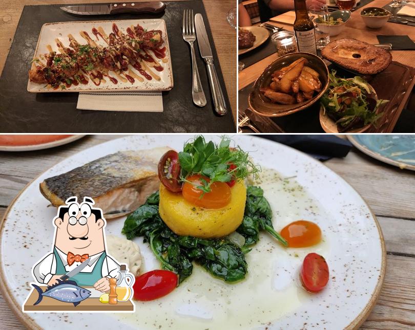 Salmone grigliato al Grain Craft Bar & Restaurant Salmone grigliato al Grain Craft Bar & Restaurant