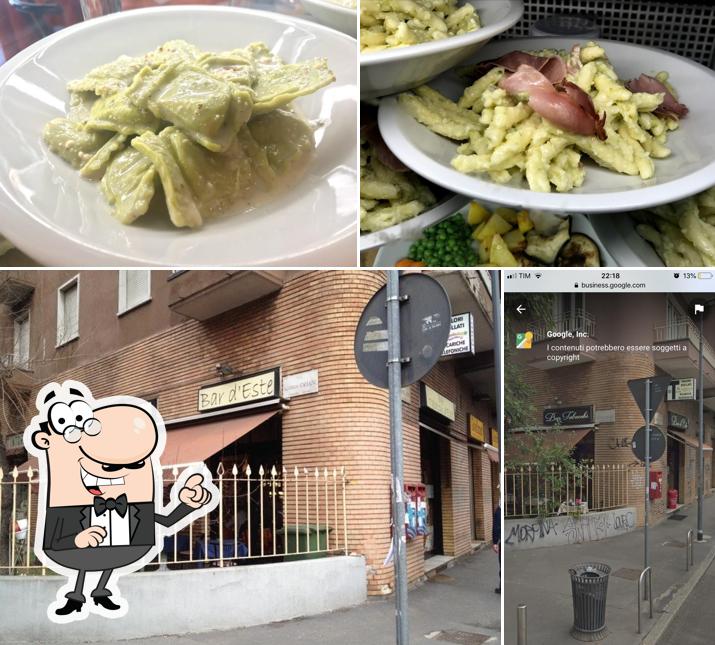 Dai un’occhiata alla immagine che mostra la esterno e cibo di Bar Tabacchi d'Este