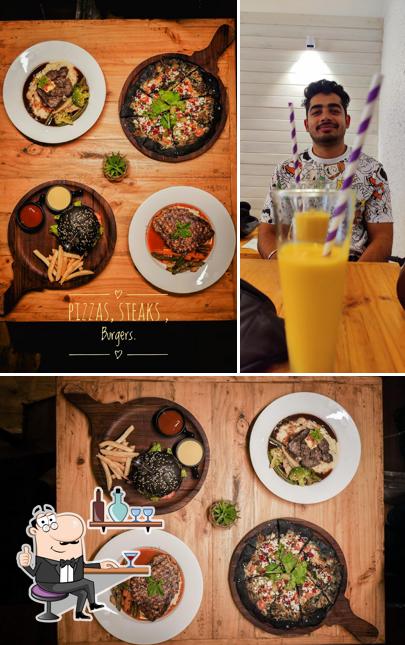 The interior of Manna Kitchen Goa