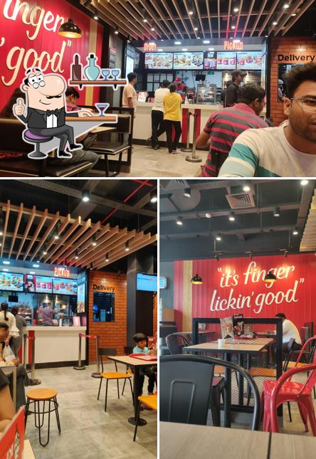 The interior of KFC