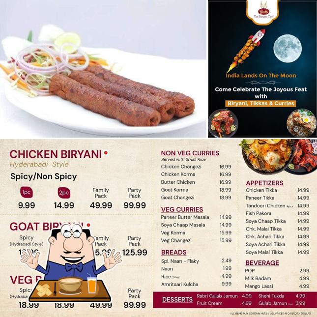 Check out the picture displaying food and interior at Hotel KK Residency