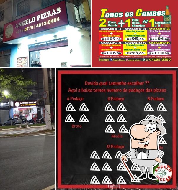 O exterior do Angelo Pizzas