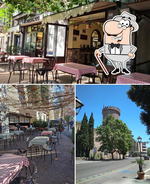 La esterno e interni del ristorante