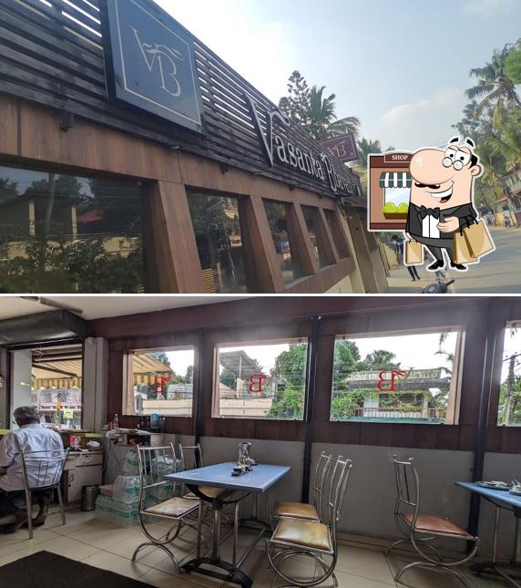 The outside part is an important feature of Vasanta Bhavan Restaurant