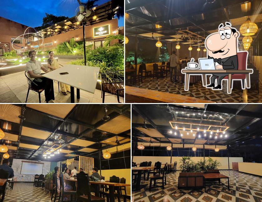 Take a seat at one of the tables at Desi Drool - Gold