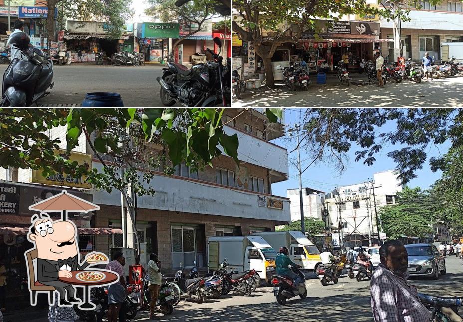 The exterior of SRI BALAJI BAKKERY