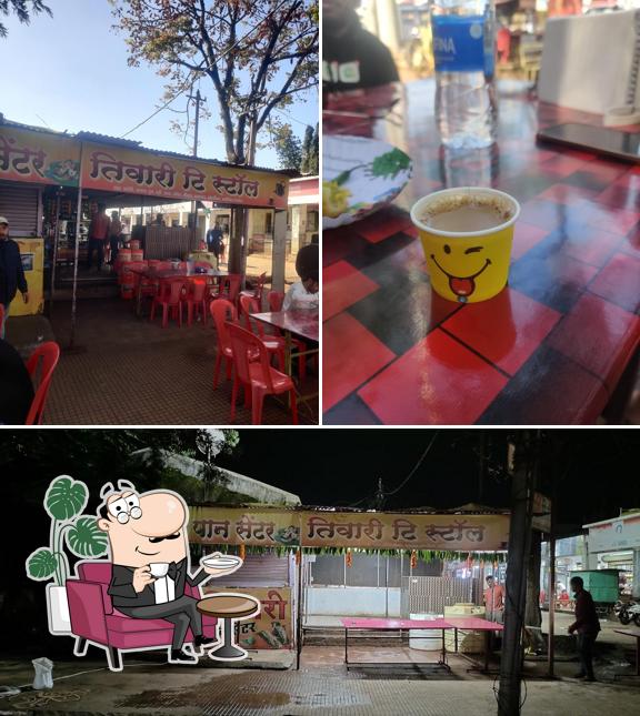 Check out the picture showing interior and exterior at Tiwari Tea Stall and Hotel