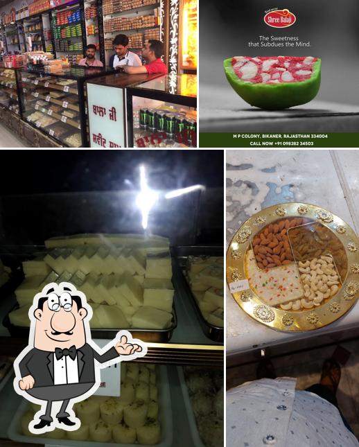 Among various things one can find interior and food at Balaji Sweet Shop