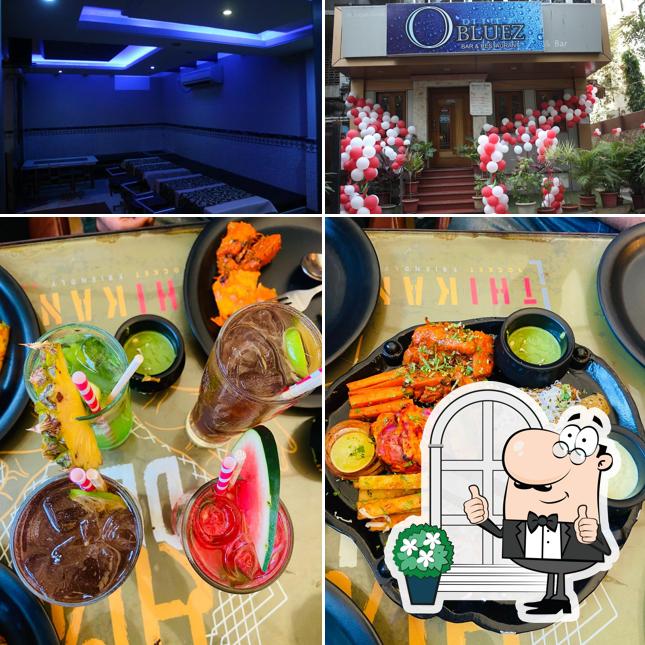 Among different things one can find exterior and food at OBluez Restaurant and Bar