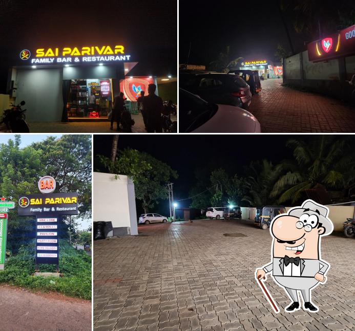 The exterior of Sai Parivar Bar and Family Restaurant