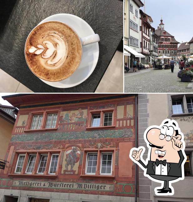 Tra le varie cose da Bäckerei, Konditorei, Café 'Zum Steinenen Trauben' Walz si possono trovare la interni e bevanda