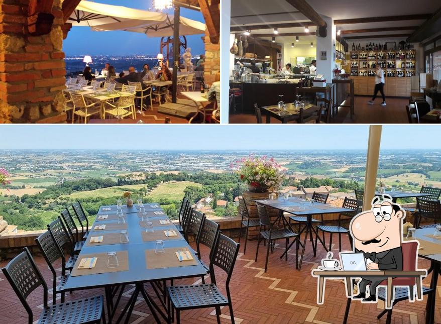 Gli interni di Ca’ de Bè Osteria Enoteca