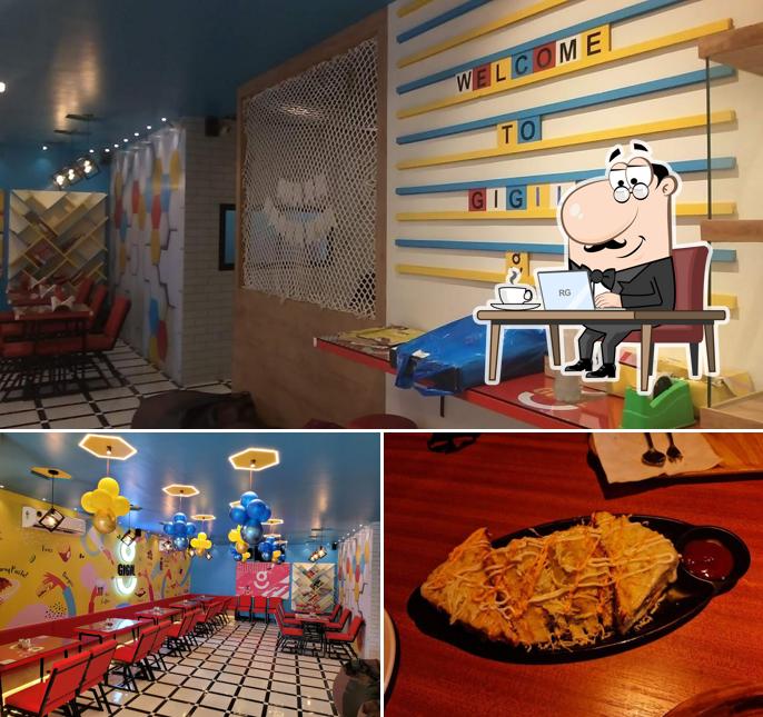 Take a seat at one of the tables at Gigil Cafe