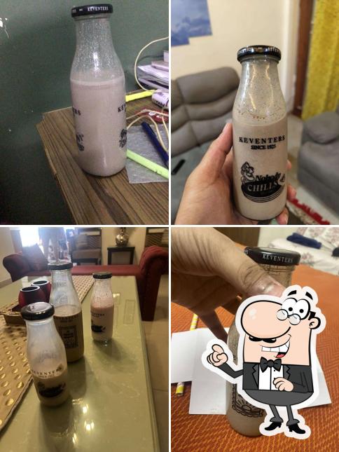 The restaurant's interior and drink