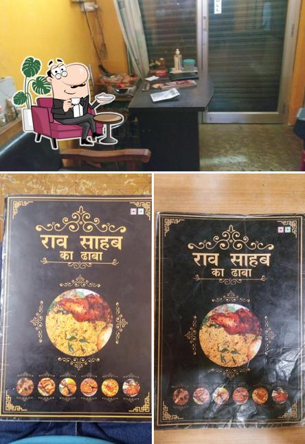 Take a seat at one of the tables at Rao Sahab Ka Dhaba