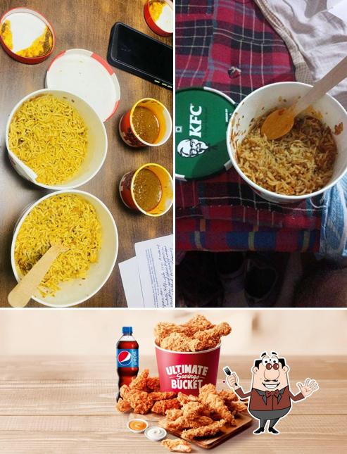 KFC is distinguished by food and beverage