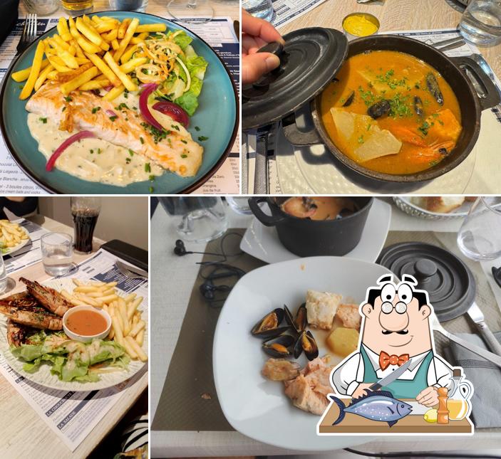 Saumon grillé à Hotel Le Riche Lieu
