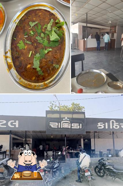 The image of food and exterior at Radhika Kathiyavadii