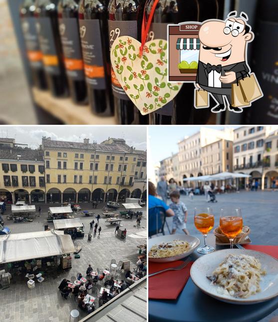 La esterno e cibo del ristorante