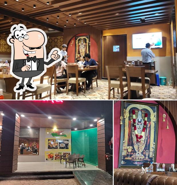 The interior of Sagar Ratna