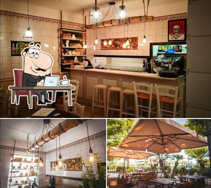Dai un'occhiata agli interni di Osteria Mocambo