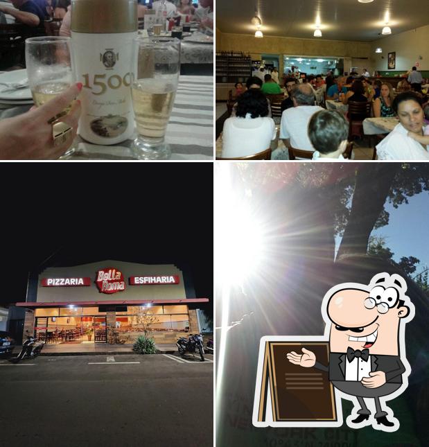 Desfrute da vista da área externa do Bella Roma Pizzaria e Esfiharia