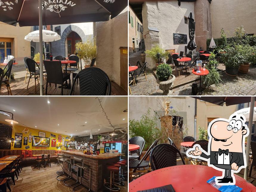 Gli interni di Le Non-Stop burger Lutry