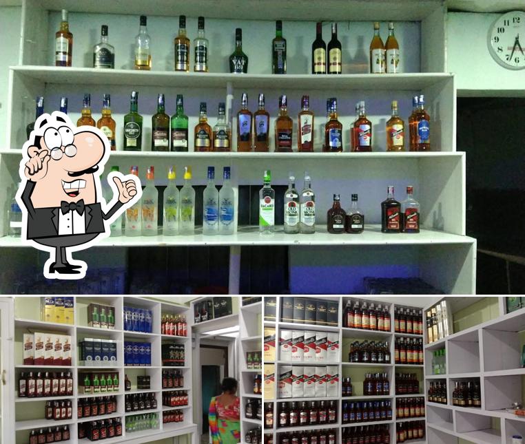 The photo of interior and alcohol at J.K.Restaurant Cum Bar