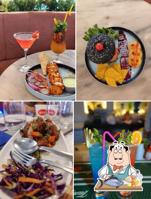 Grilled salmon at Themis Greek House BYOB, Murthal