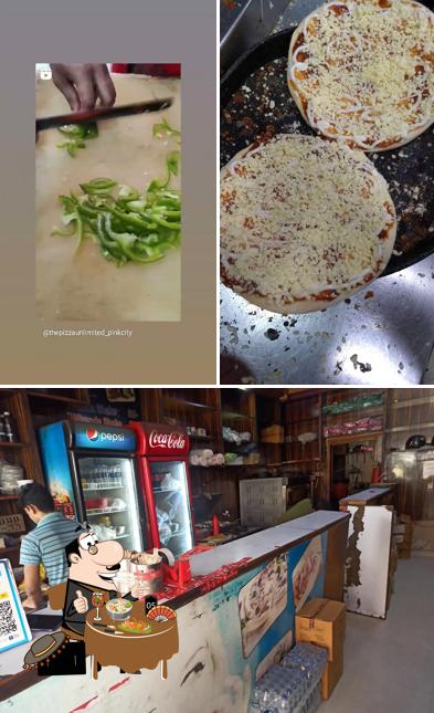 Check out the photo showing food and interior at The Pizza Unlimited