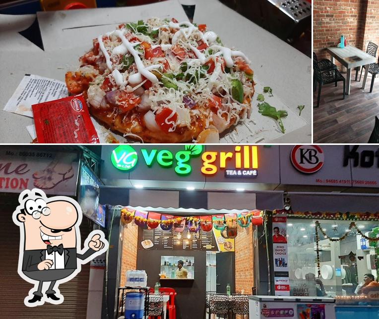 The image of interior and food at Veg griil tea&cafe