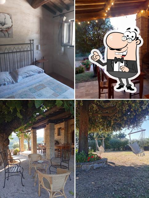 Take a seat at one of the tables at Agriturismo Il Cicaleto Cannara