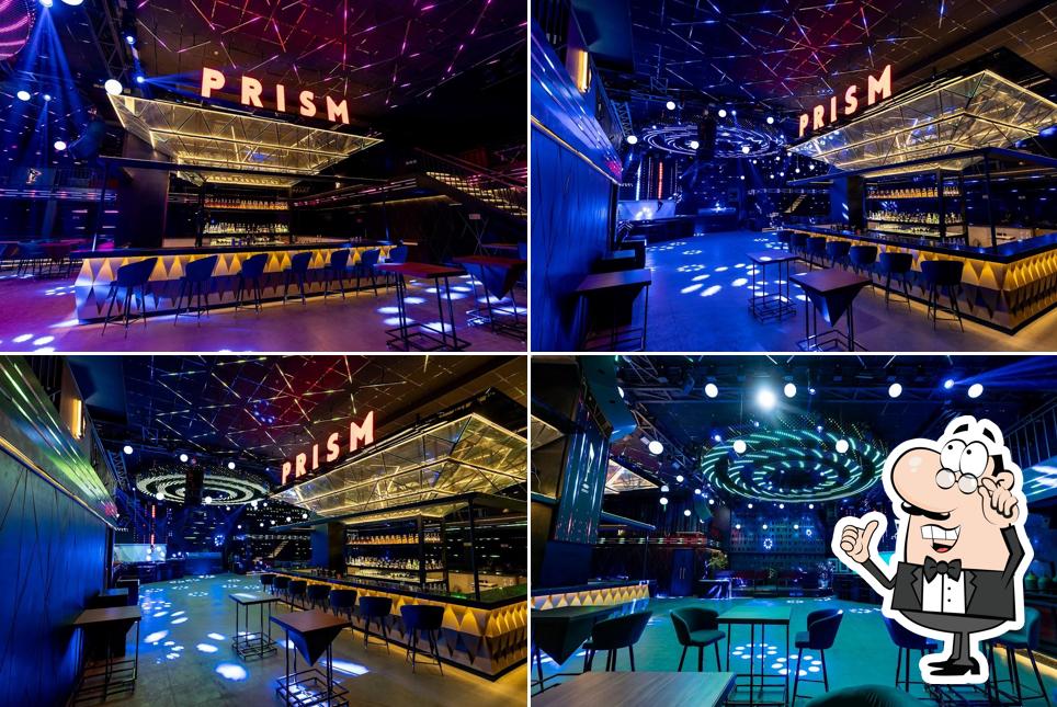 Take a seat at one of the tables at Prism Club and Kitchen Mohali