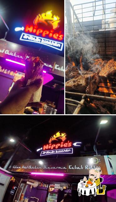 This is the photo showing food and exterior at Hippie’s Arabian Kitchen