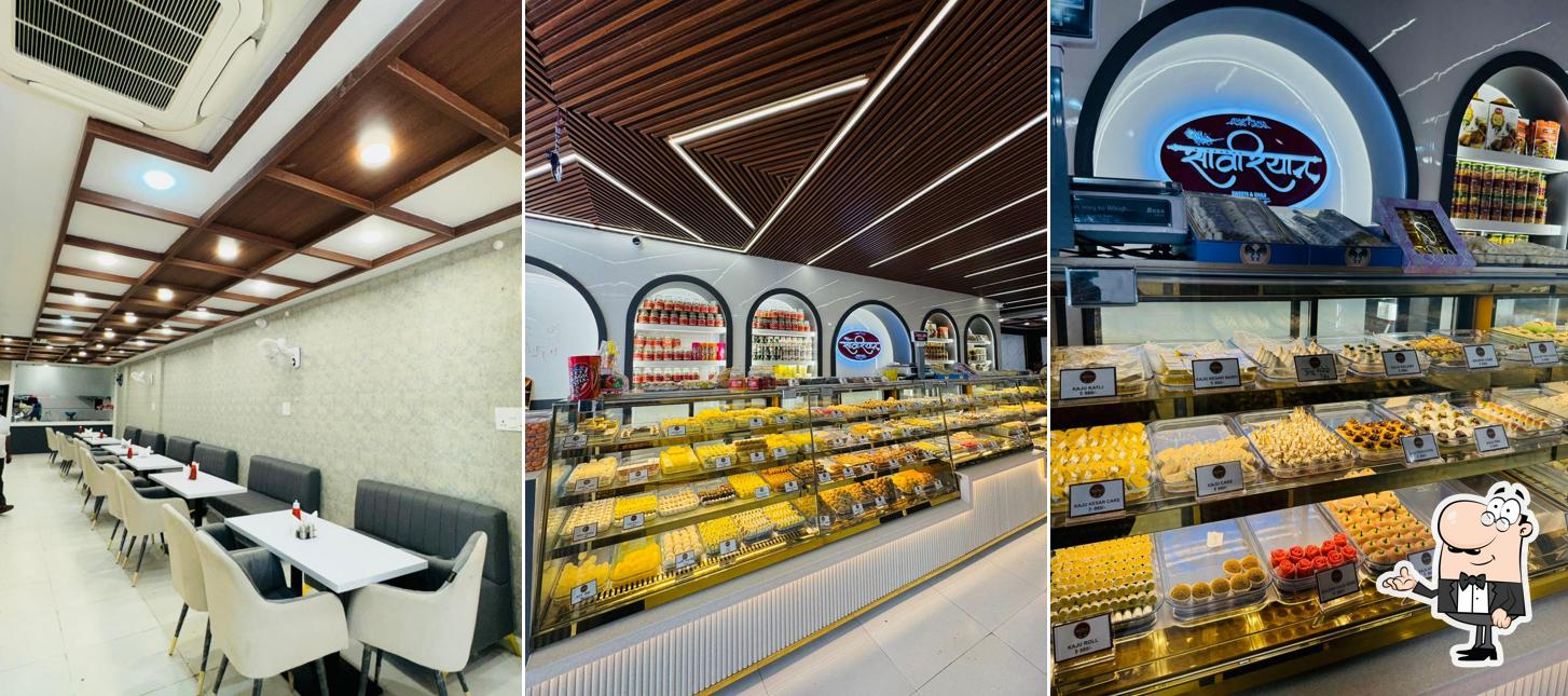 The interior of Sanwariya Sweets & Bhaji Sweets and Restaurant in Paonta Sahib