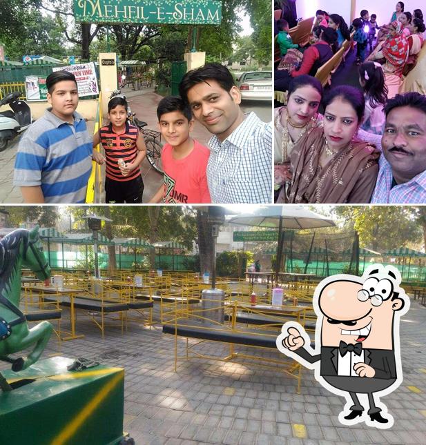 Check out the picture depicting interior and exterior at Mehfil e Shaam