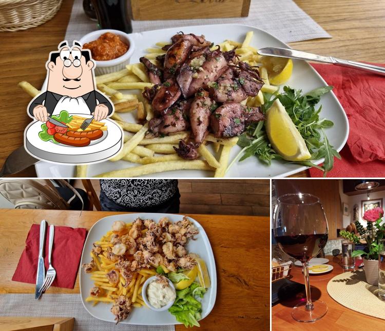 La cibo e vino del ristorante