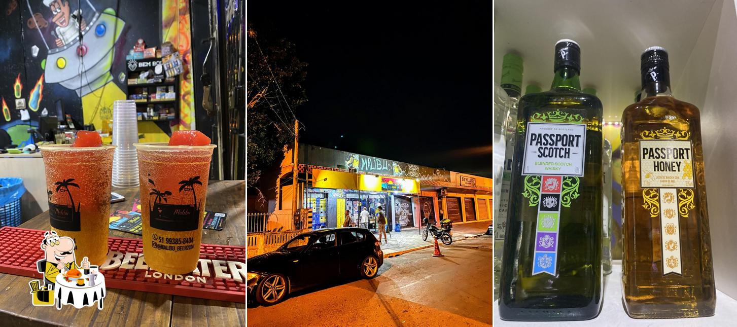 Comida em Malibu Bebidas